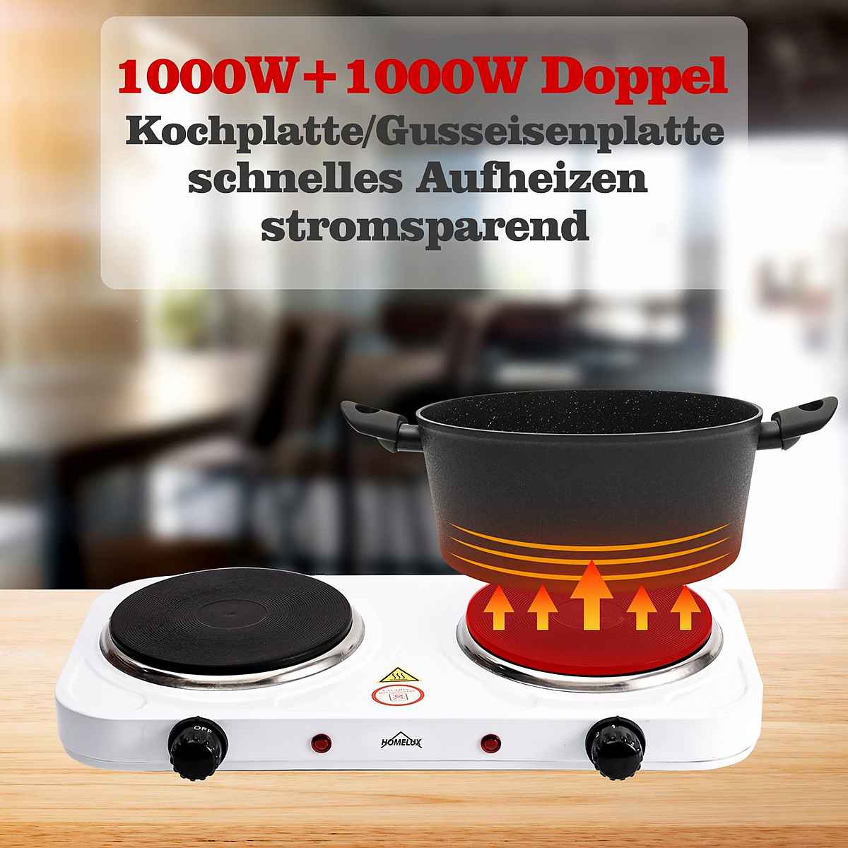 Double hotplate electric stove oven electric hotplate camping hob