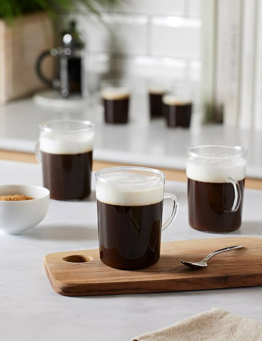 Coffee and tea glasses with handle