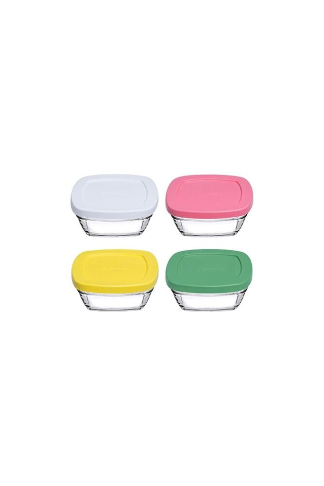 Pudding storage containers with lids 4 pieces