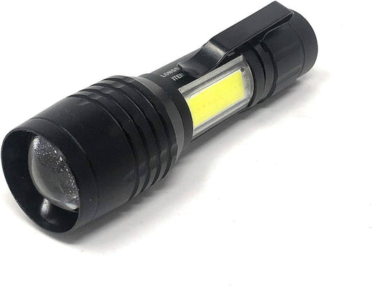 Mini flashlight rechargeable hand lamp strong luminosity 2 pieces