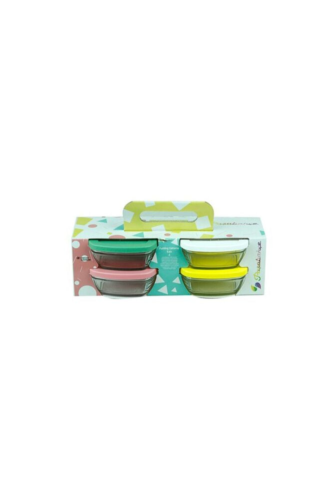 Pudding storage containers with lids 4 pieces