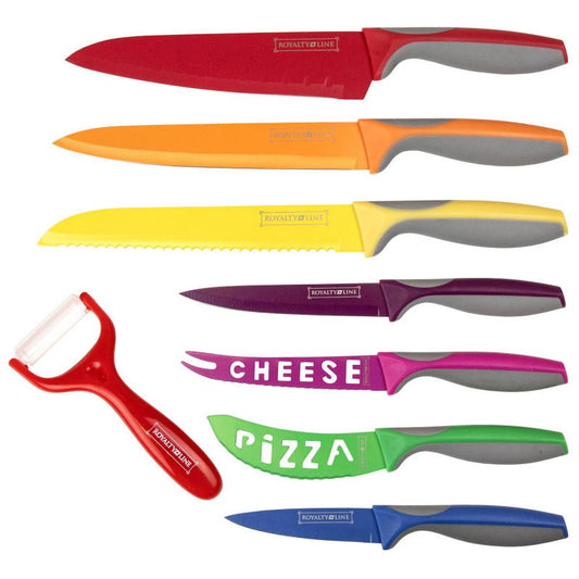 Knife set with potato peeler - 8 pieces