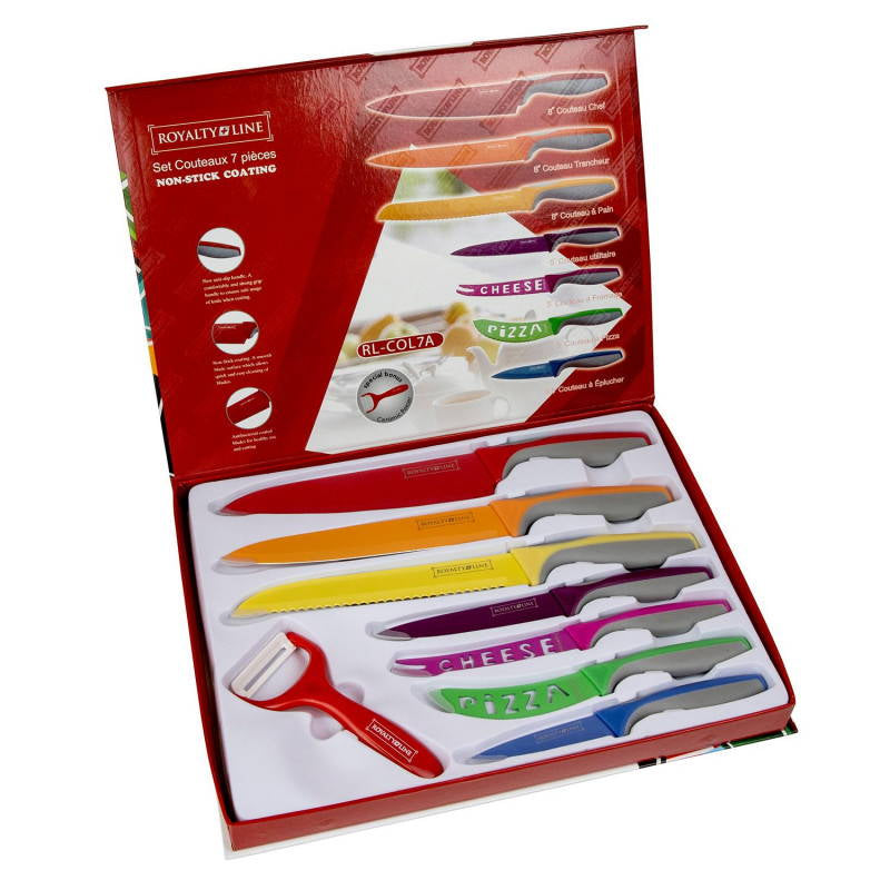 Knife set with potato peeler - 8 pieces