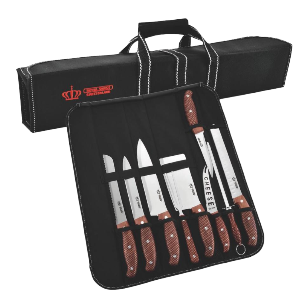 KNIFE SET MADE OF STAINLESS STEEL ROYAL SWISS 9-PIECE