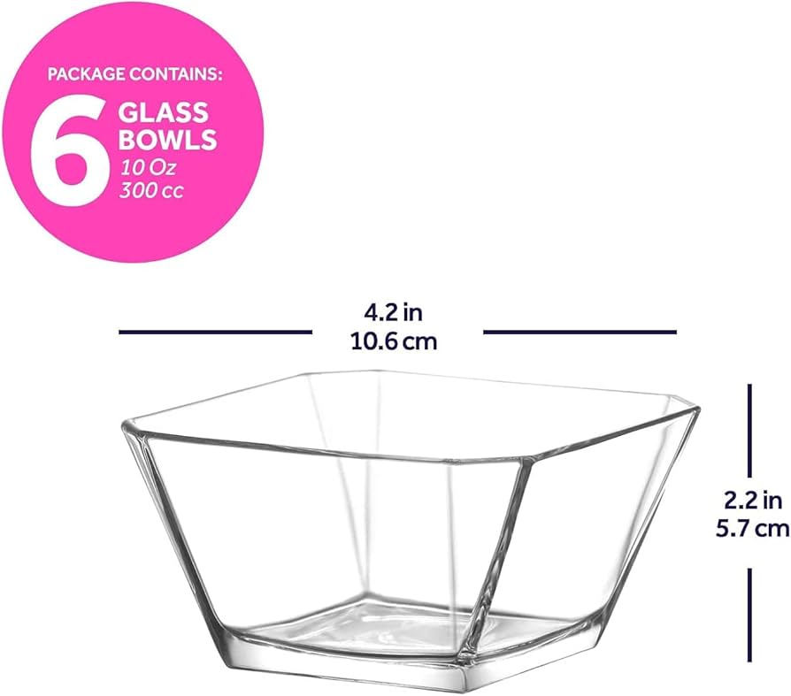 LAV 6pcs glass bowls 300ml