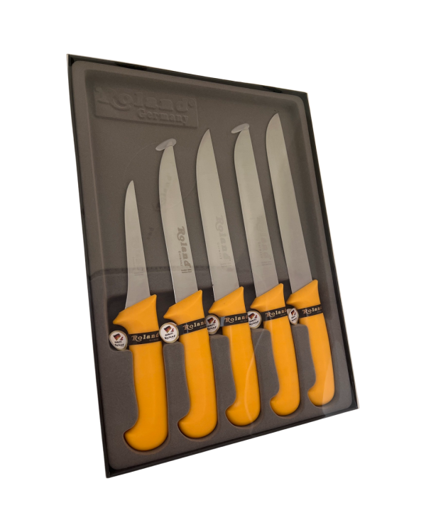 Roland butcher knife set 5 pieces.