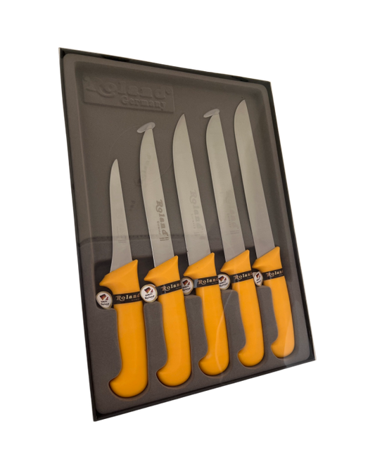 Roland butcher knife set 5 pieces.