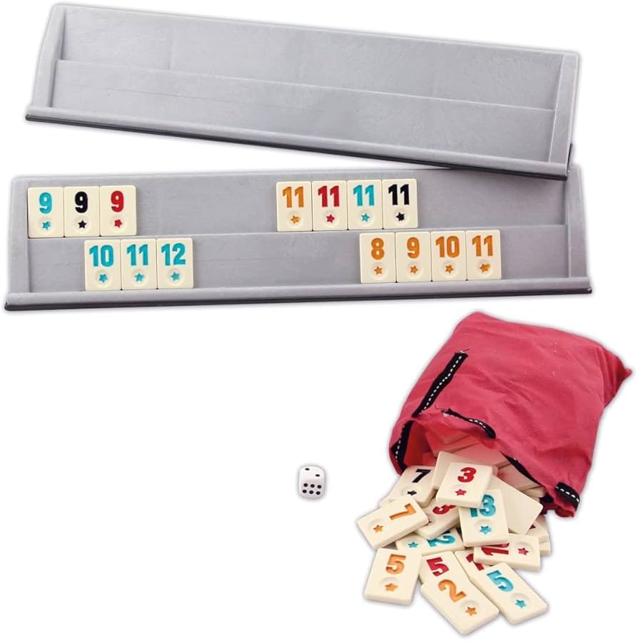 Original Rummy/Okey aus Kunststoff mit Melamin Spielsteine Plastik Okey